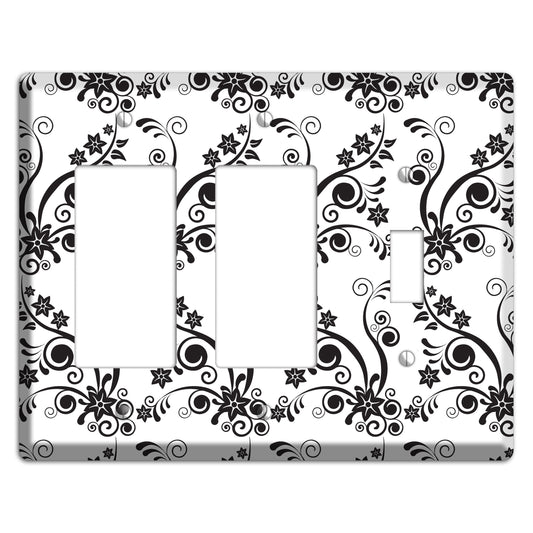 Scrolled Floral Toile 2 Rocker / Toggle Wallplate