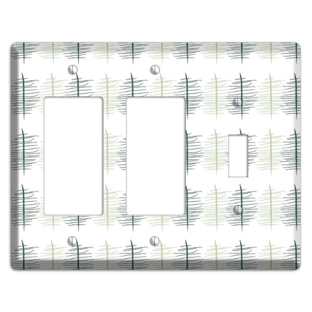 Leaves Style B 2 Rocker / Toggle Wallplate