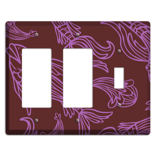 Purple and Pink Koi 2 Rocker / Toggle Wallplate