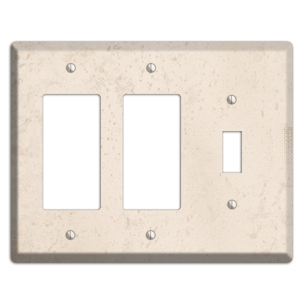 Bone Neutral Texture 2 Rocker / Toggle Wallplate