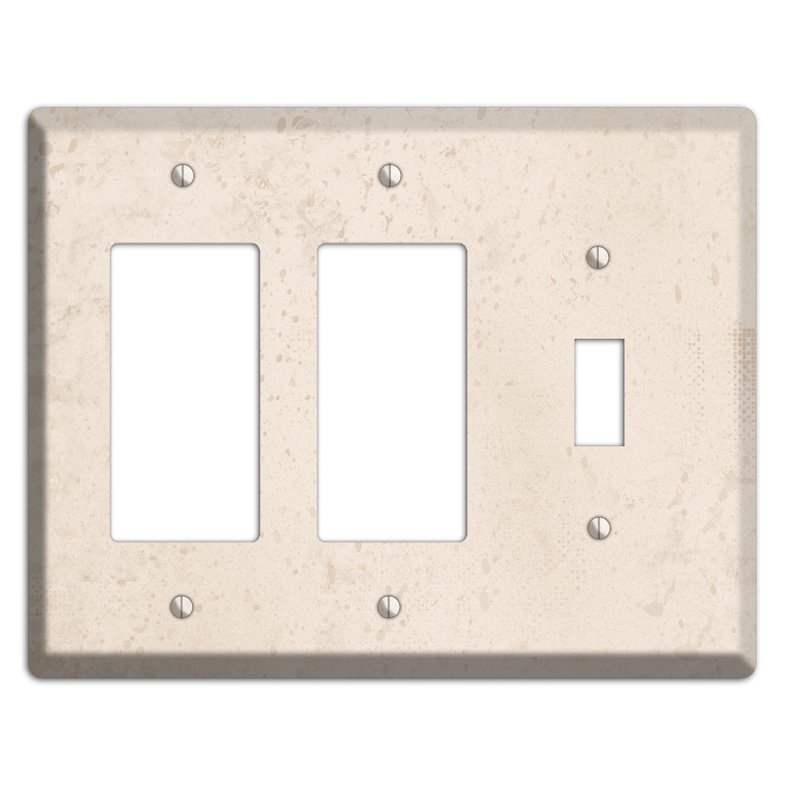 Bone Neutral Texture 2 Rocker / Toggle Wallplate