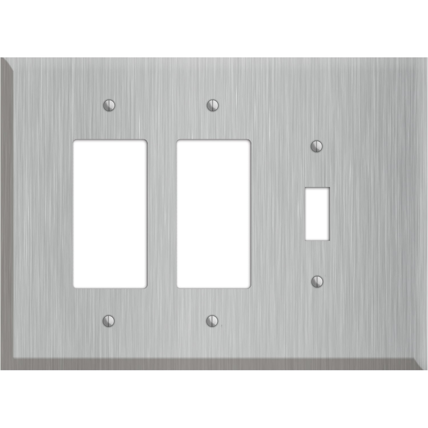 Oversized Discontinued Stainless Steel 2 Rocker / Toggle Wallplate