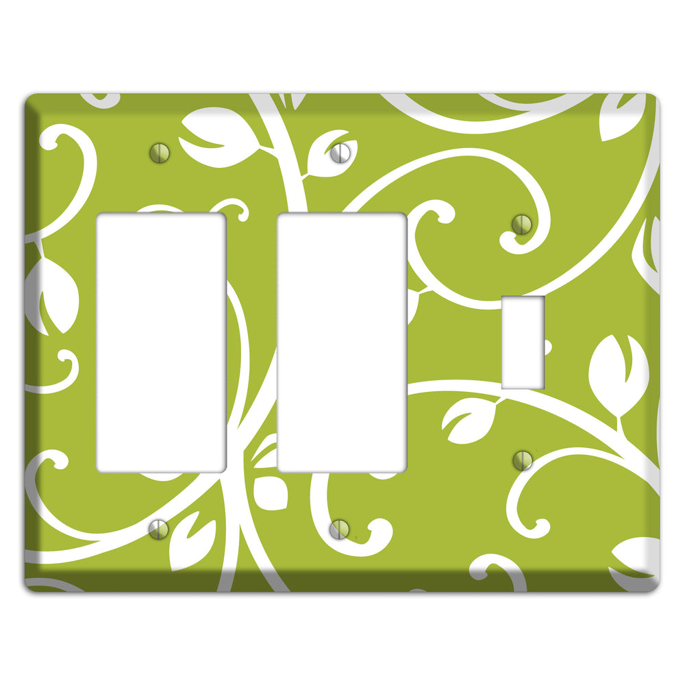 Green Bud Sprig 2 Rocker / Toggle Wallplate