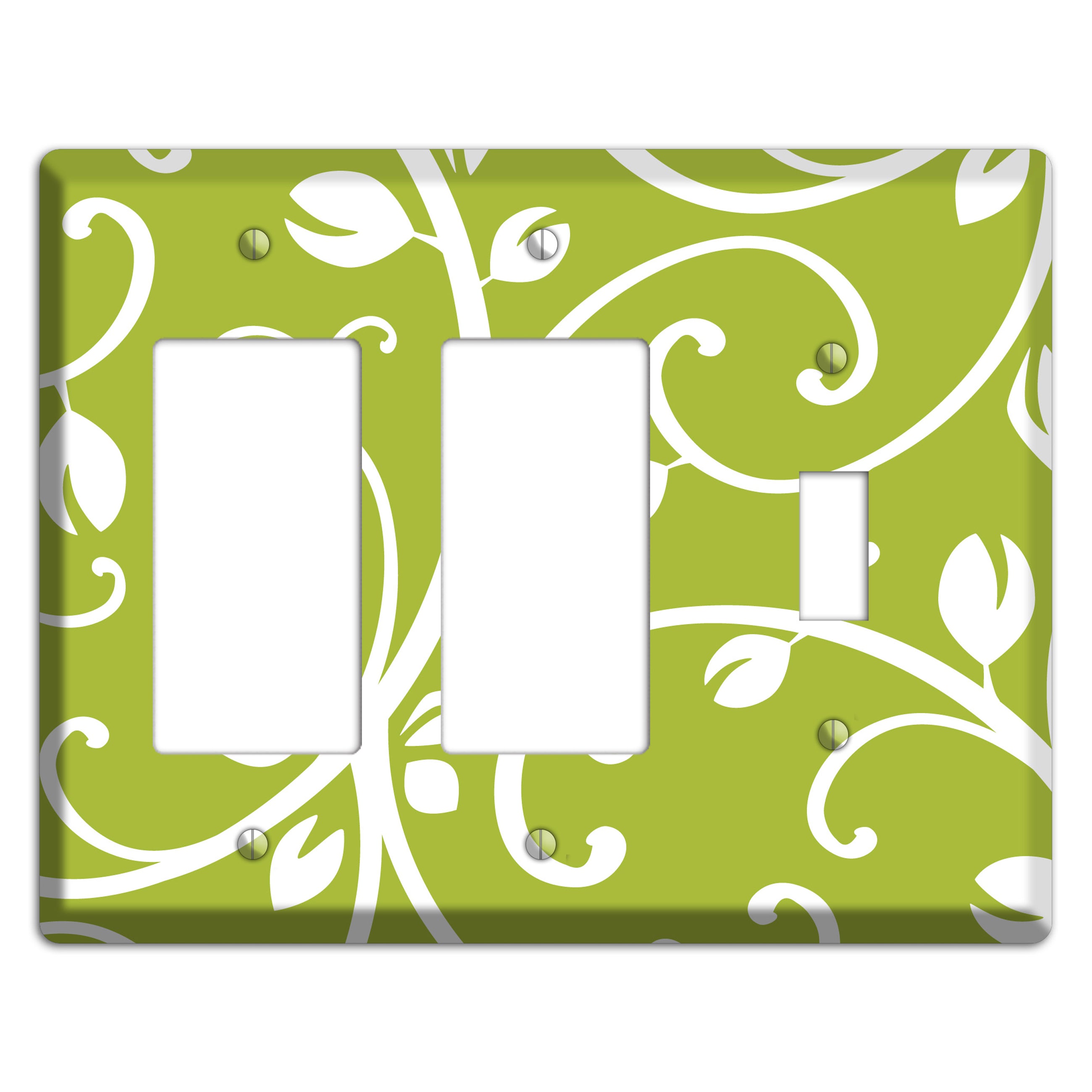 Green Bud Sprig 2 Rocker / Toggle Wallplate