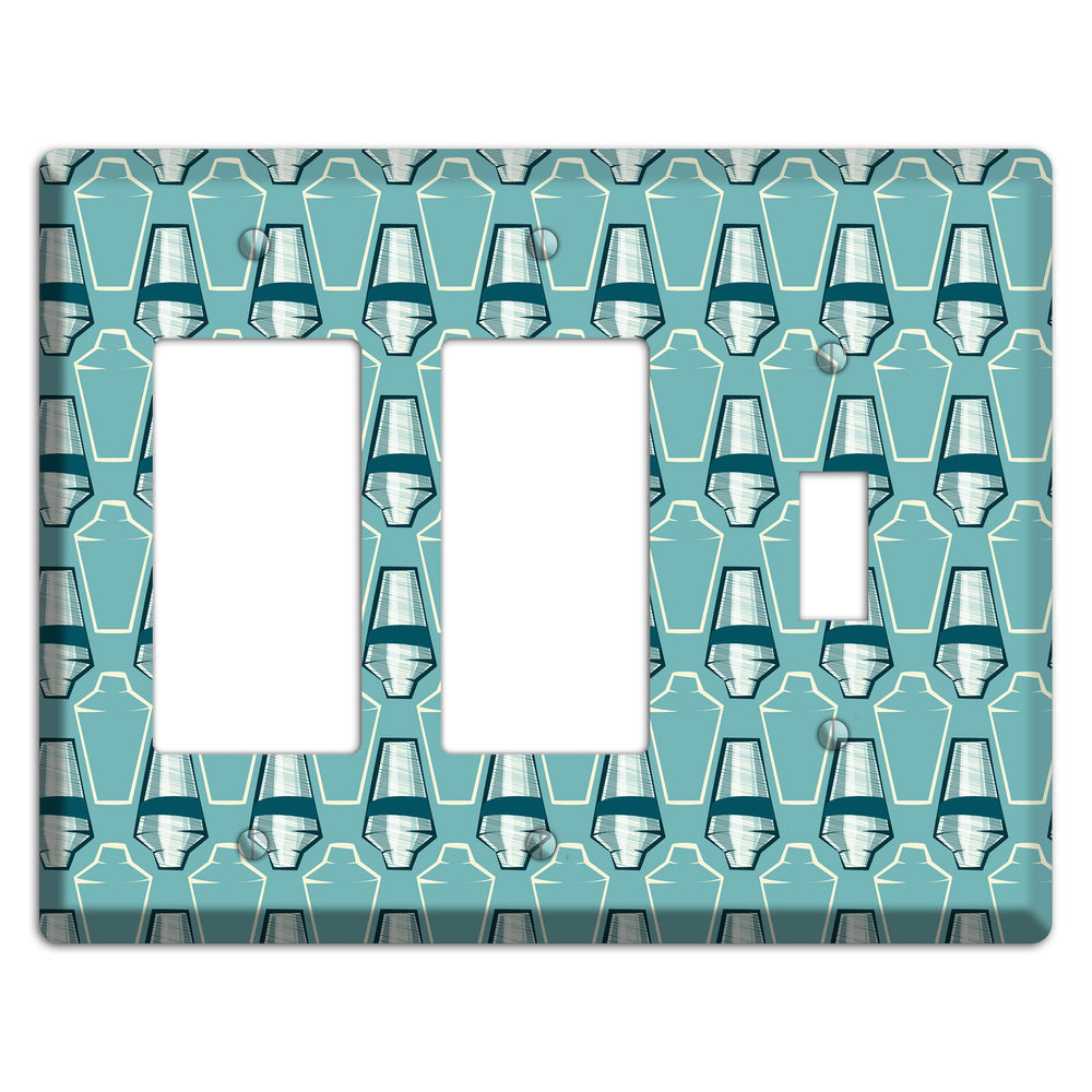 Cocktail Shakers 2 Rocker / Toggle Wallplate