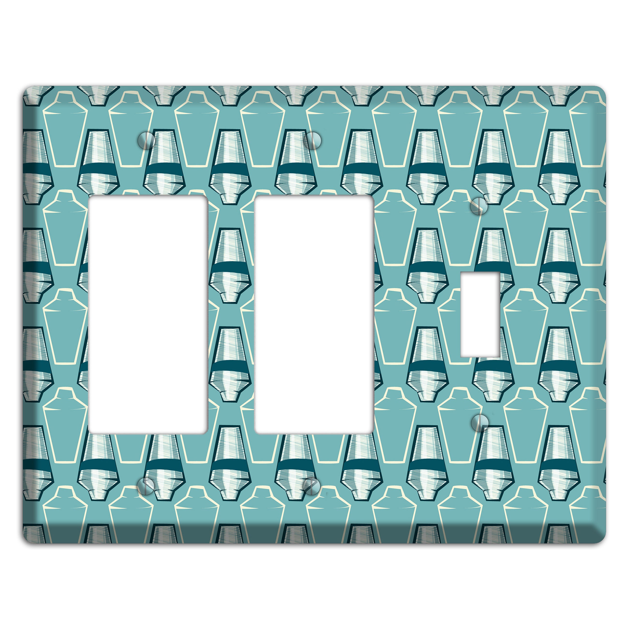 Cocktail Shakers 2 Rocker / Toggle Wallplate
