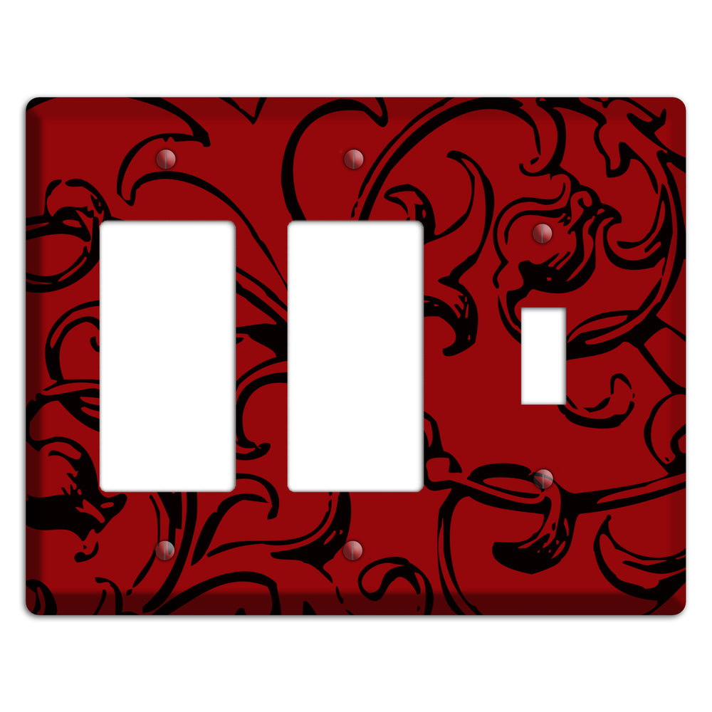 Victorian Red 2 Rocker / Toggle Wallplate