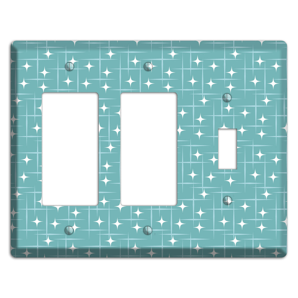 Blue Star Burst 2 Rocker / Toggle Wallplate
