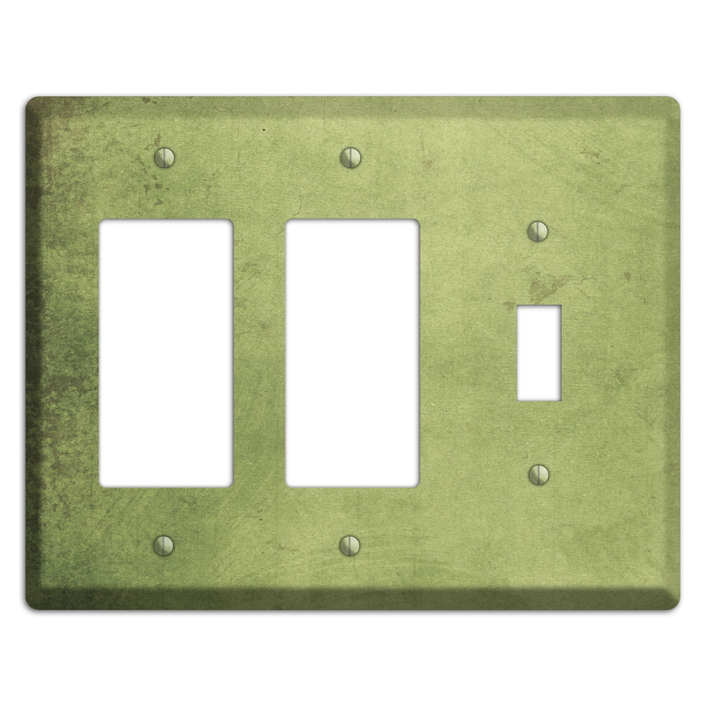 Green Smoke Vintage Grunge 2 Rocker / Toggle Wallplate