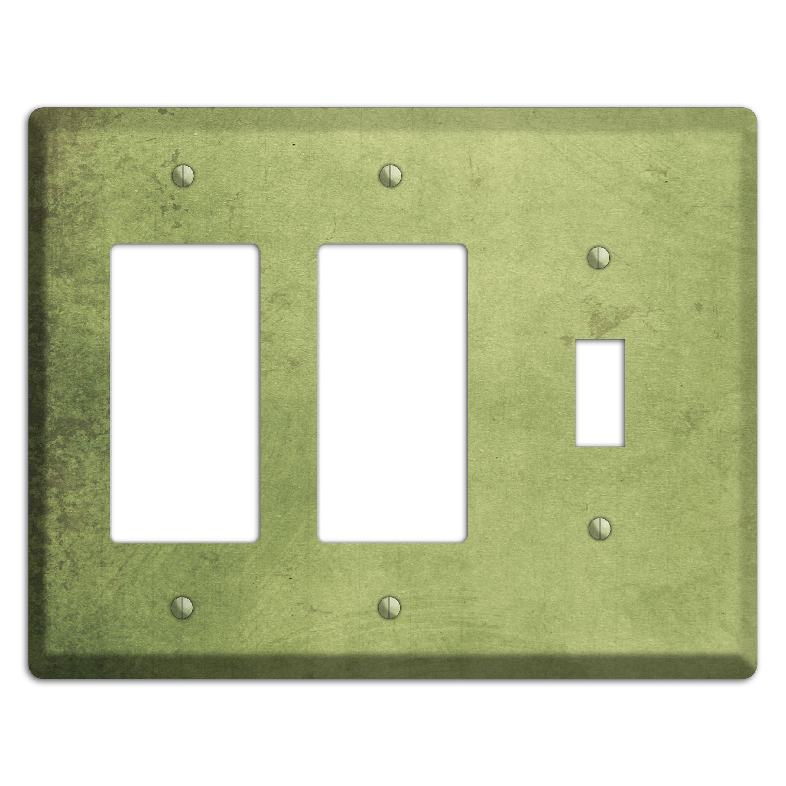 Green Smoke Vintage Grunge 2 Rocker / Toggle Wallplate