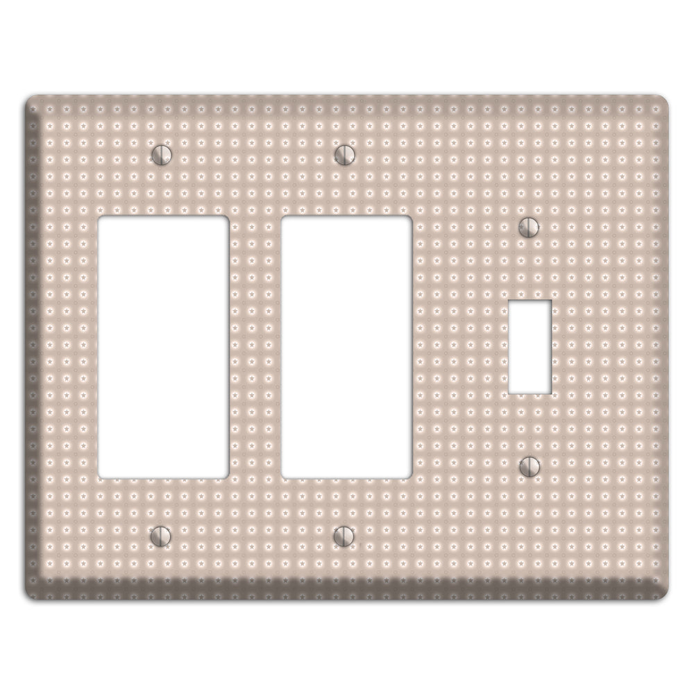 Beige with Circled Stars 2 Rocker / Toggle Wallplate