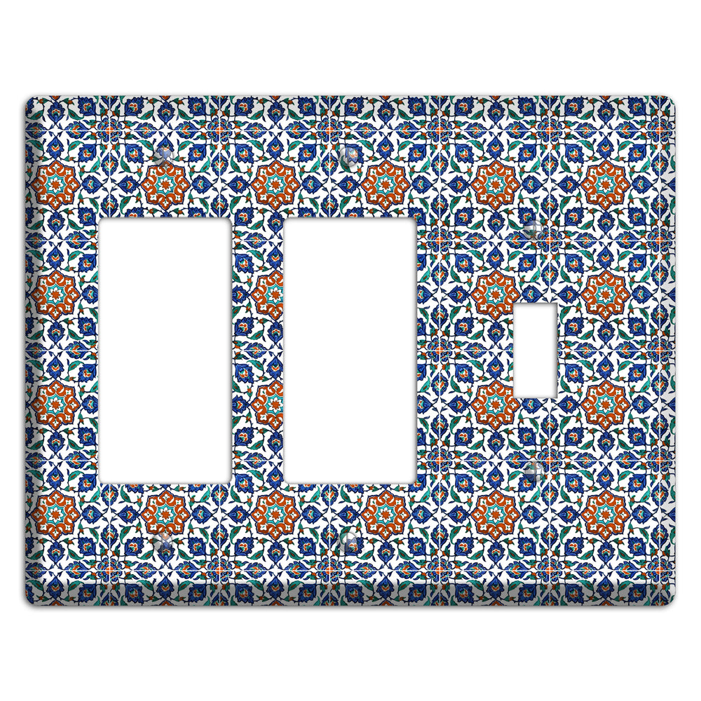 Ornate Floral Tile 2 Rocker / Toggle Wallplate