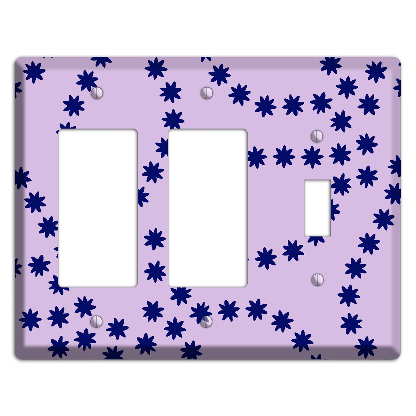 Lavender with Purple Constellation 2 Rocker / Toggle Wallplate