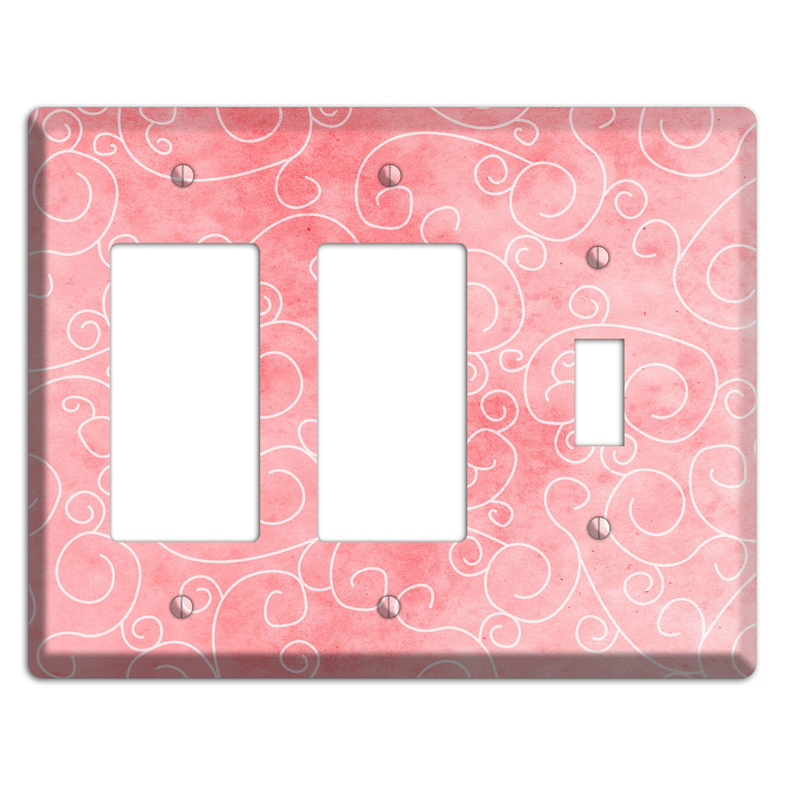 Azalea Soft Coral 2 Rocker / Toggle Wallplate