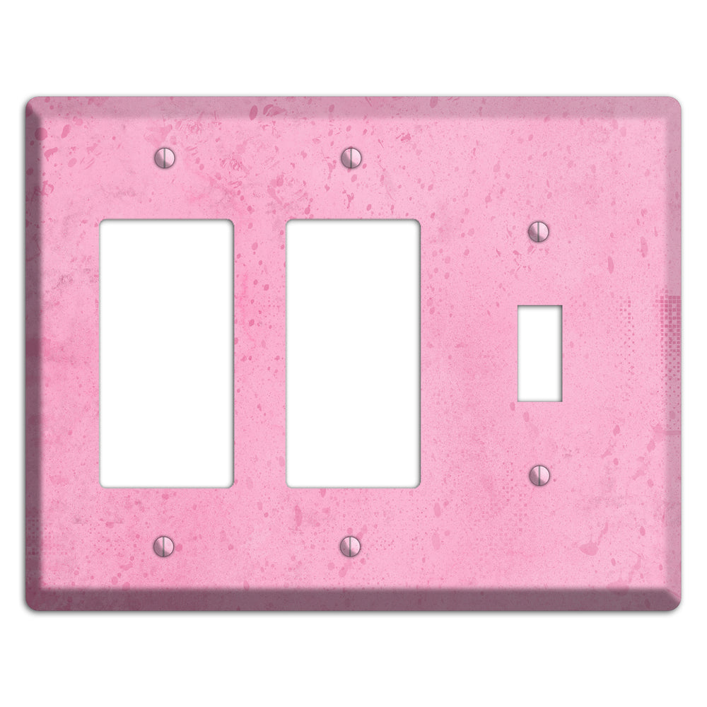 Illusion Pink Texture 2 Rocker / Toggle Wallplate