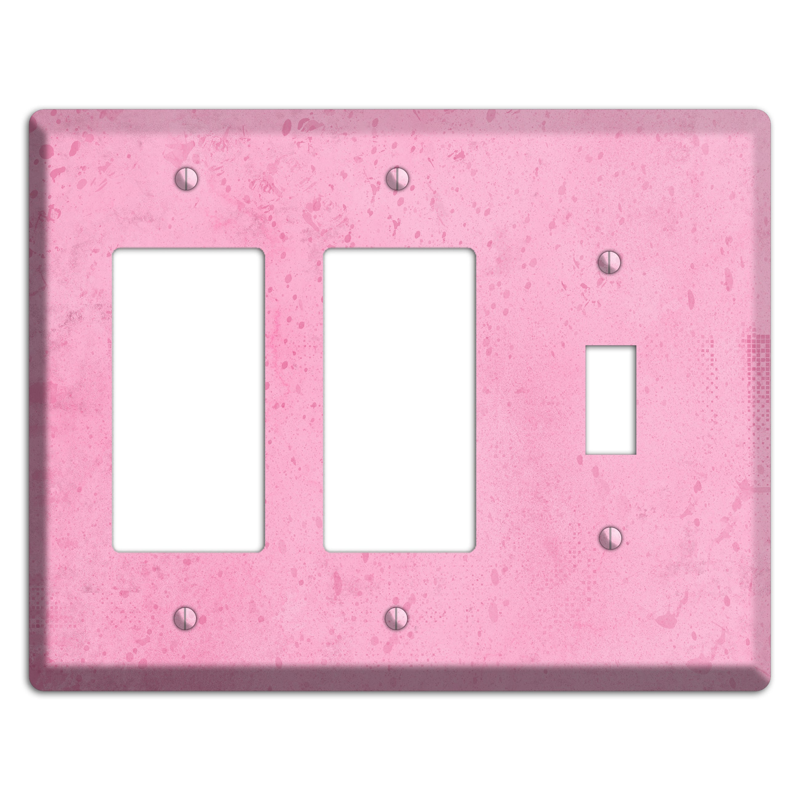 Illusion Pink Texture 2 Rocker / Toggle Wallplate