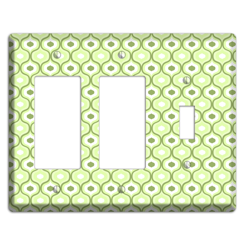 Multi Green Double Scallop 2 Rocker / Toggle Wallplate