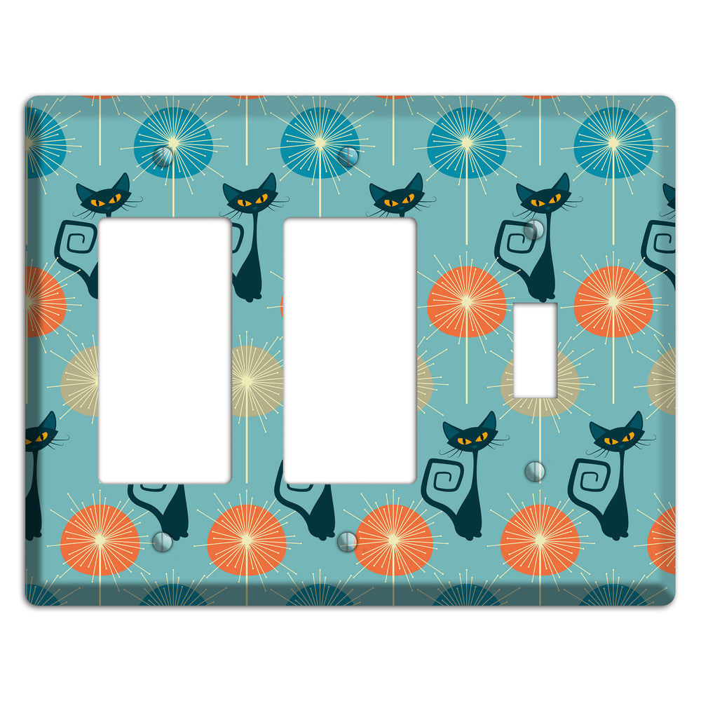 Atomic Burst Kitties 2 Rocker / Toggle Wallplate