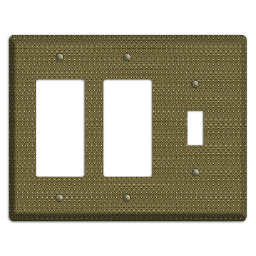 Brown Tiny Deco Scallop 2 Rocker / Toggle Wallplate
