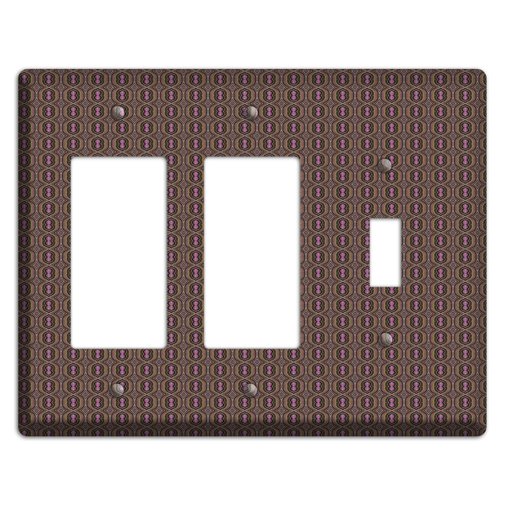 Brown Tapestry 2 Rocker / Toggle Wallplate
