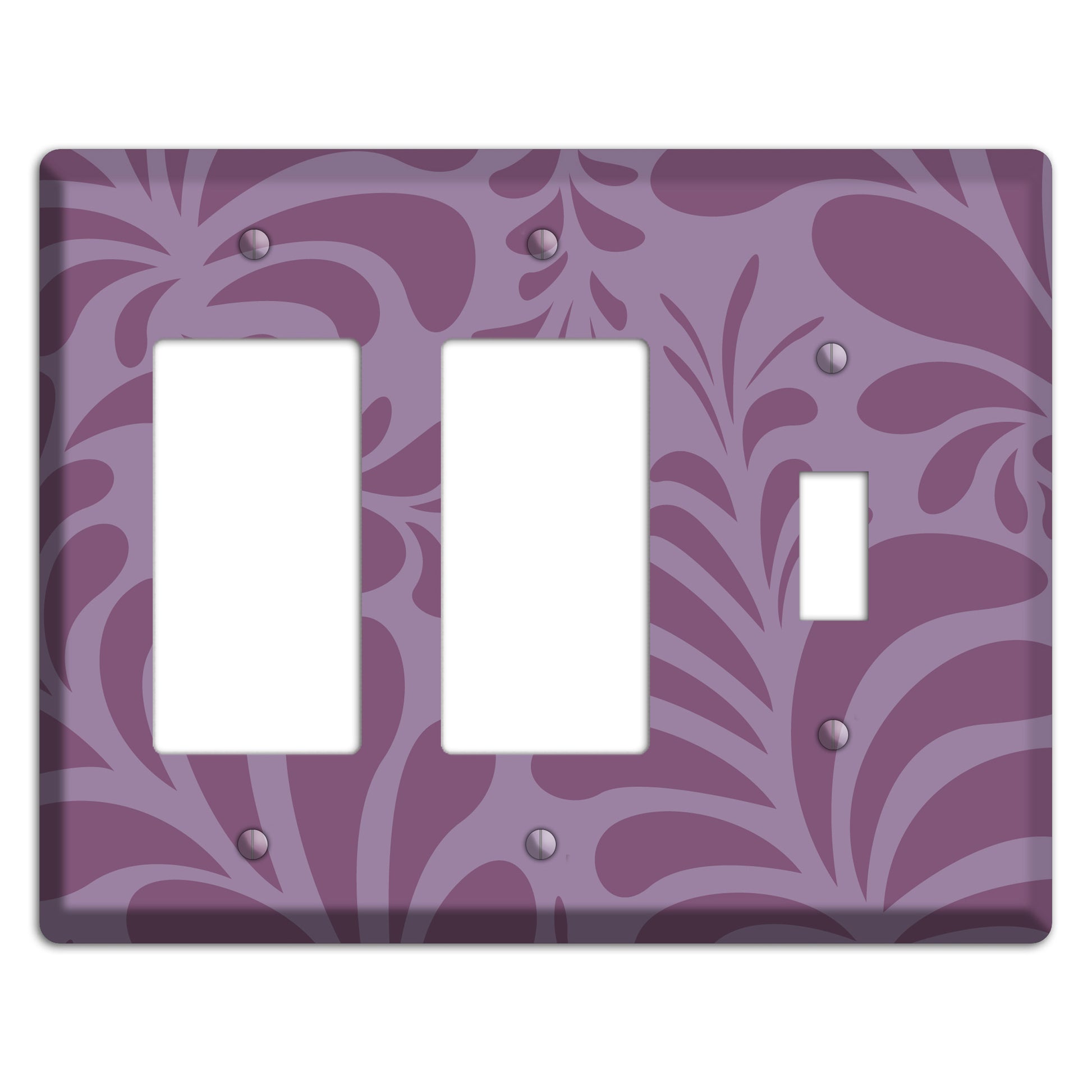 Purple Herati 2 Rocker / Toggle Wallplate
