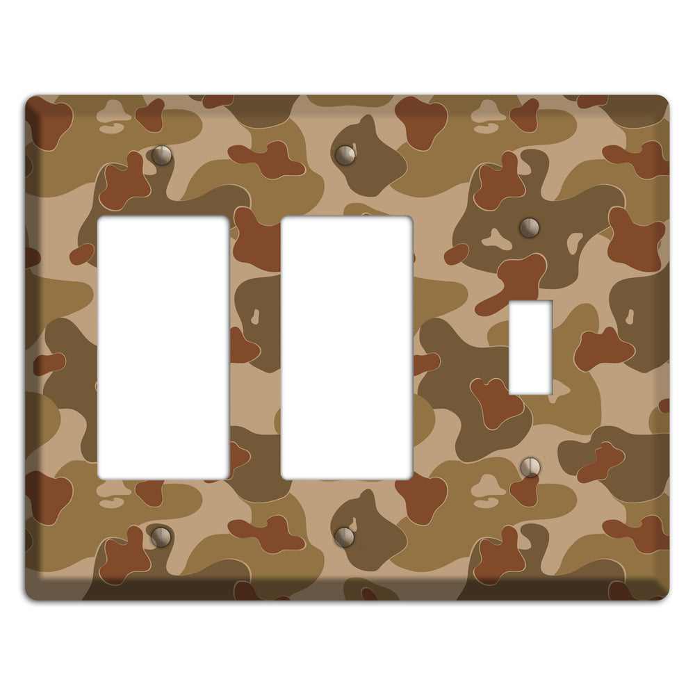 Earth Brown Camo 2 Rocker / Toggle Wallplate
