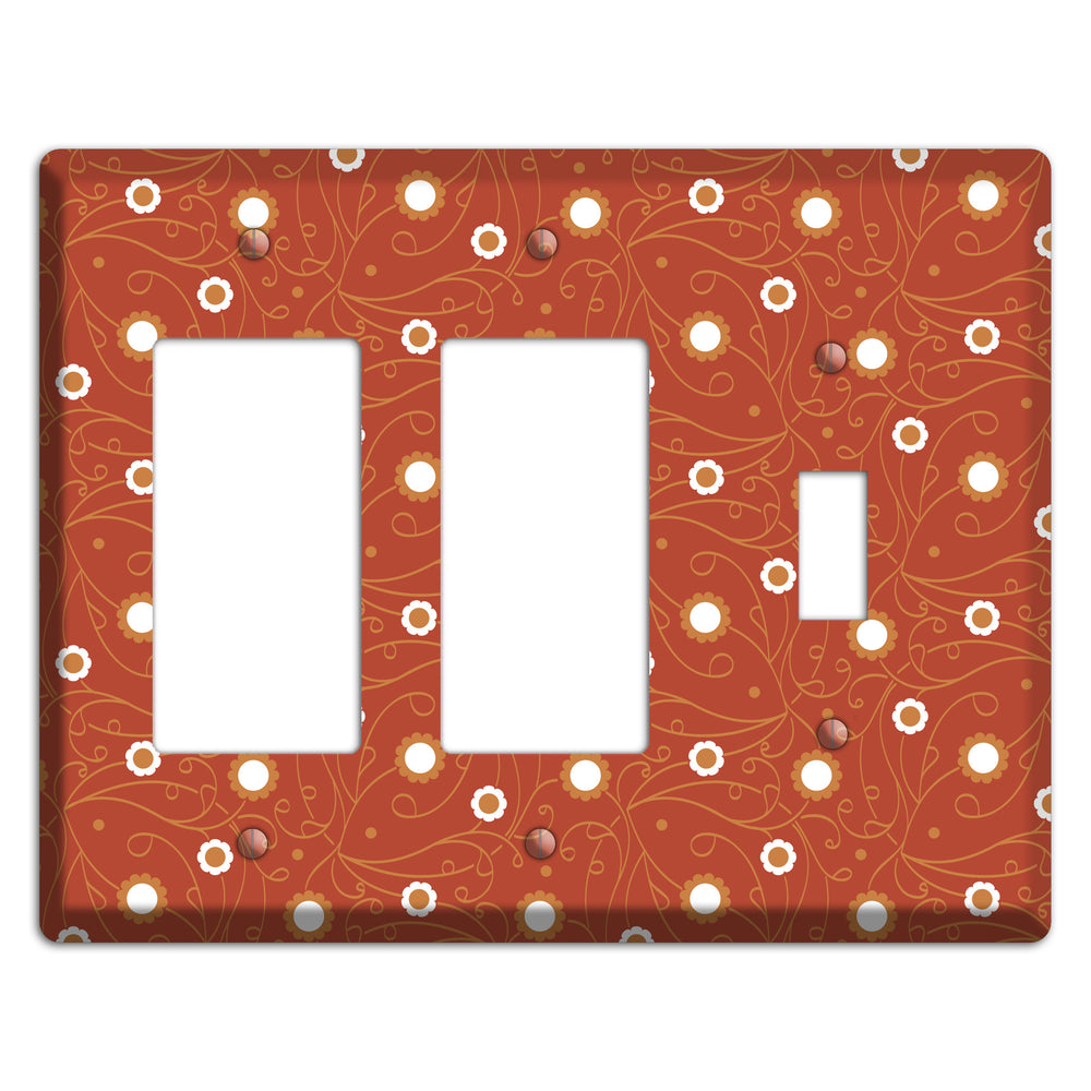 Red Vine Floral 2 Rocker / Toggle Wallplate