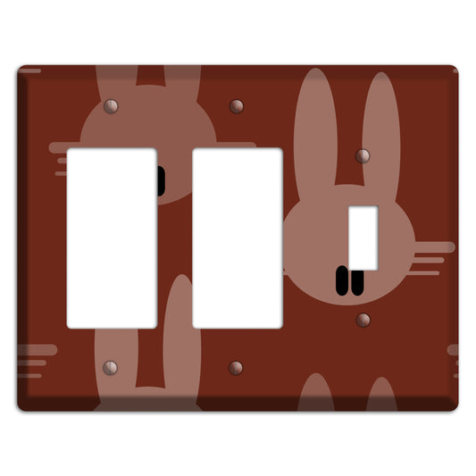 Maroon Bunny 2 Rocker / Toggle Wallplate
