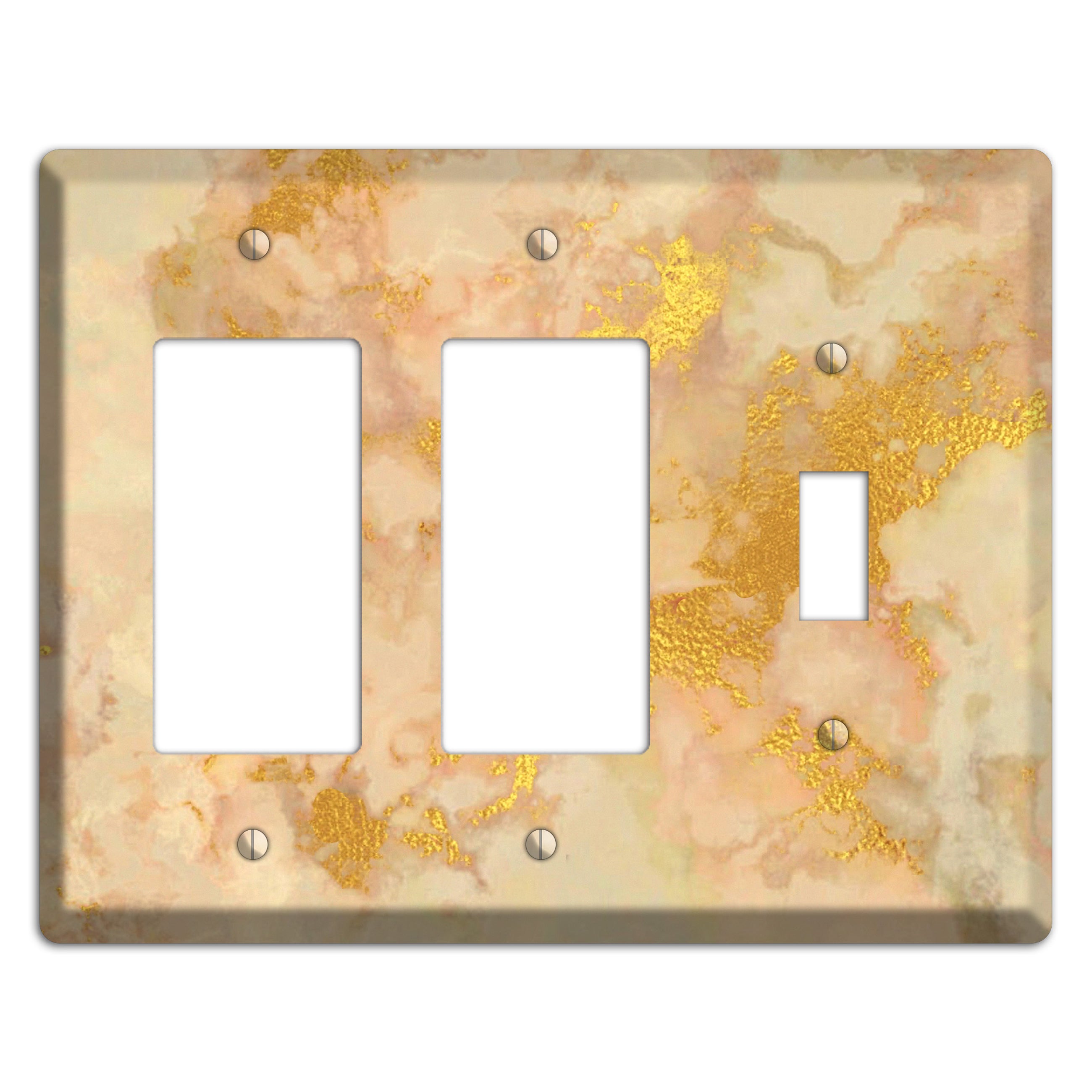 Old Gold Marble 2 Rocker / Toggle Wallplate