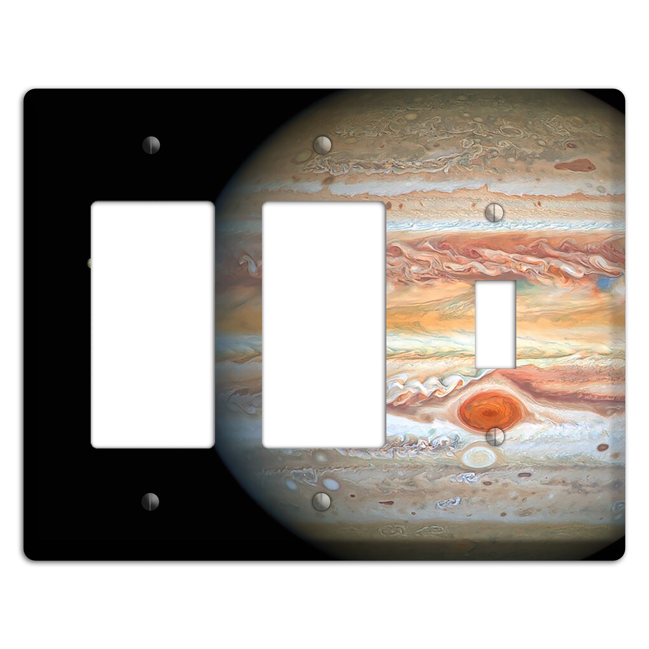 Hubble's View of Jupiter and Europa 2 Rocker / Toggle Wallplate