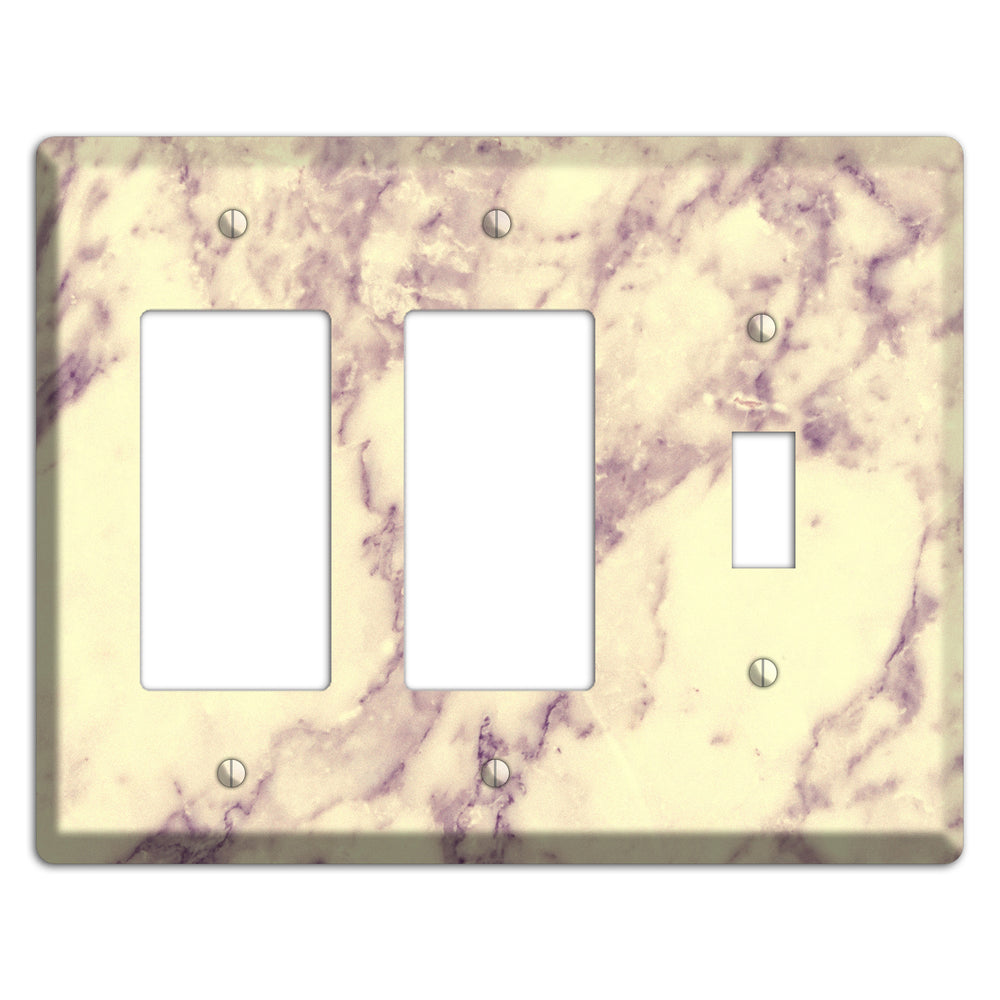 Champagne Marble 2 Rocker / Toggle Wallplate