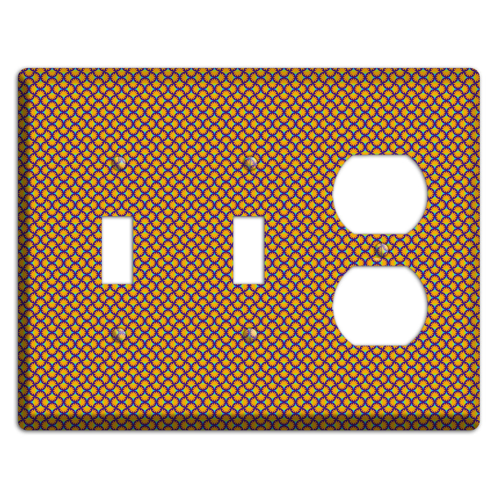 Purple Orange Green Scallop Translation 2 Toggle / Duplex Wallplate