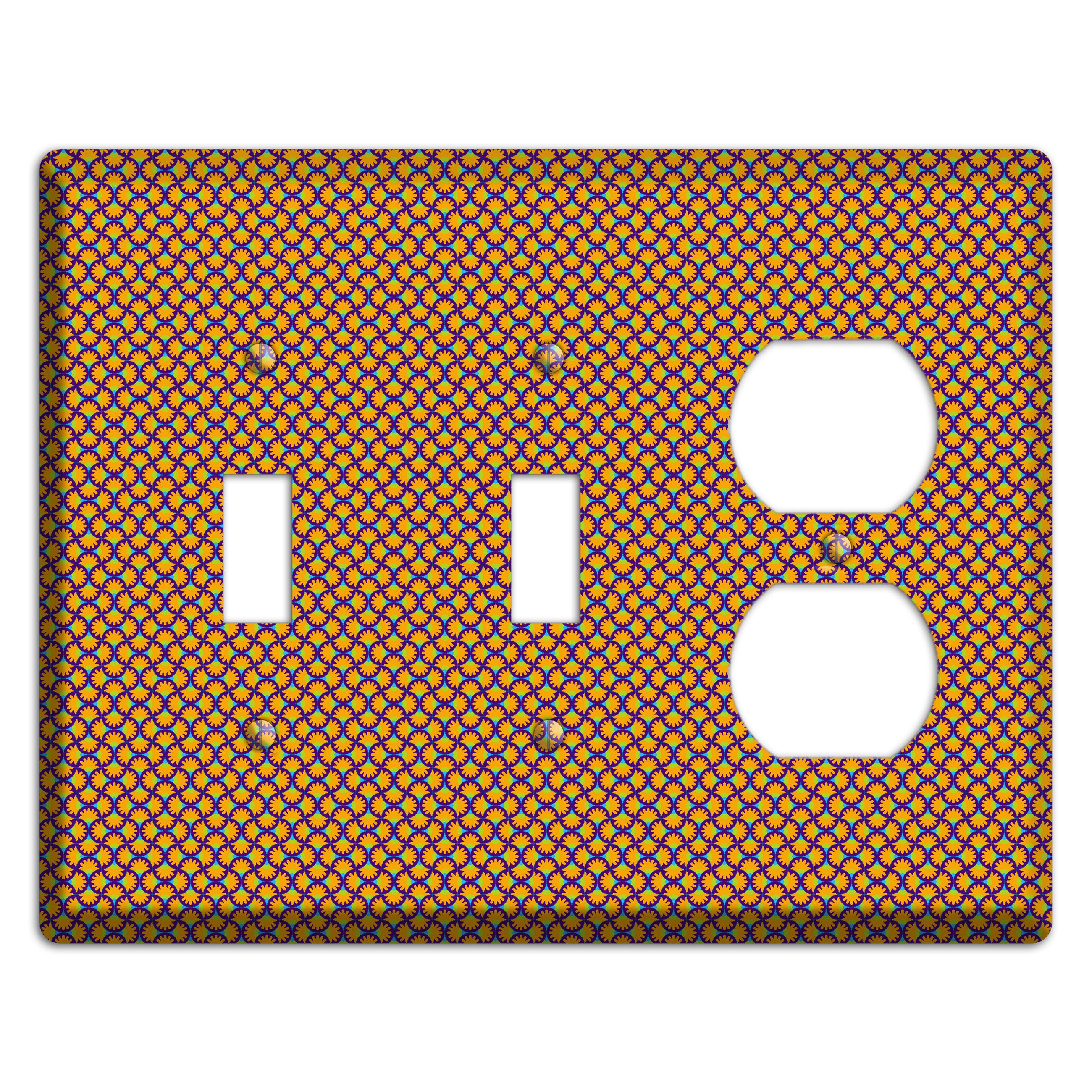Purple Orange Green Scallop Translation 2 Toggle / Duplex Wallplate