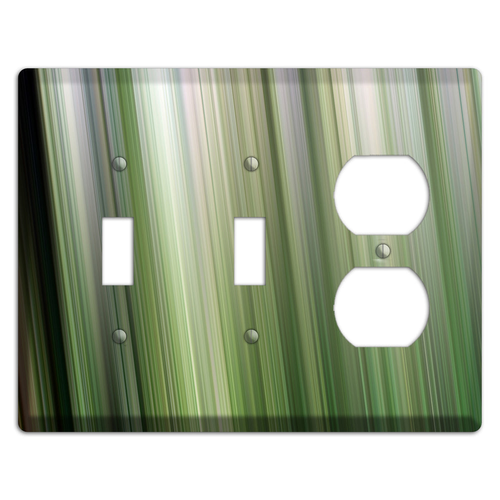 Green Ray of Light 2 2 Toggle / Duplex Wallplate