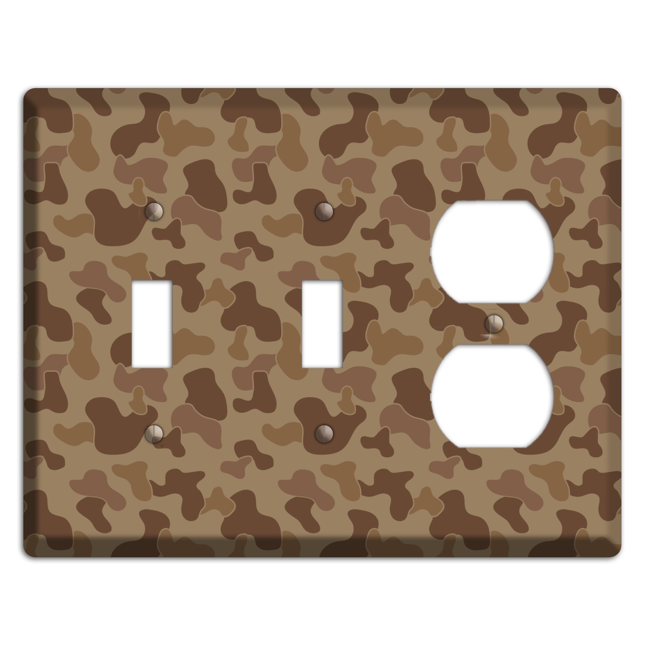 Jungle Brown Camo 2 Toggle / Duplex Wallplate