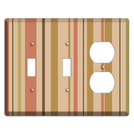 Multi Dusty Pink Vertical Stripes 2 Toggle / Duplex Wallplate
