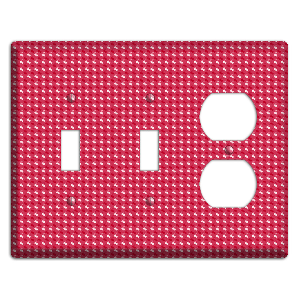 Red with White Motif 2 Toggle / Duplex Wallplate