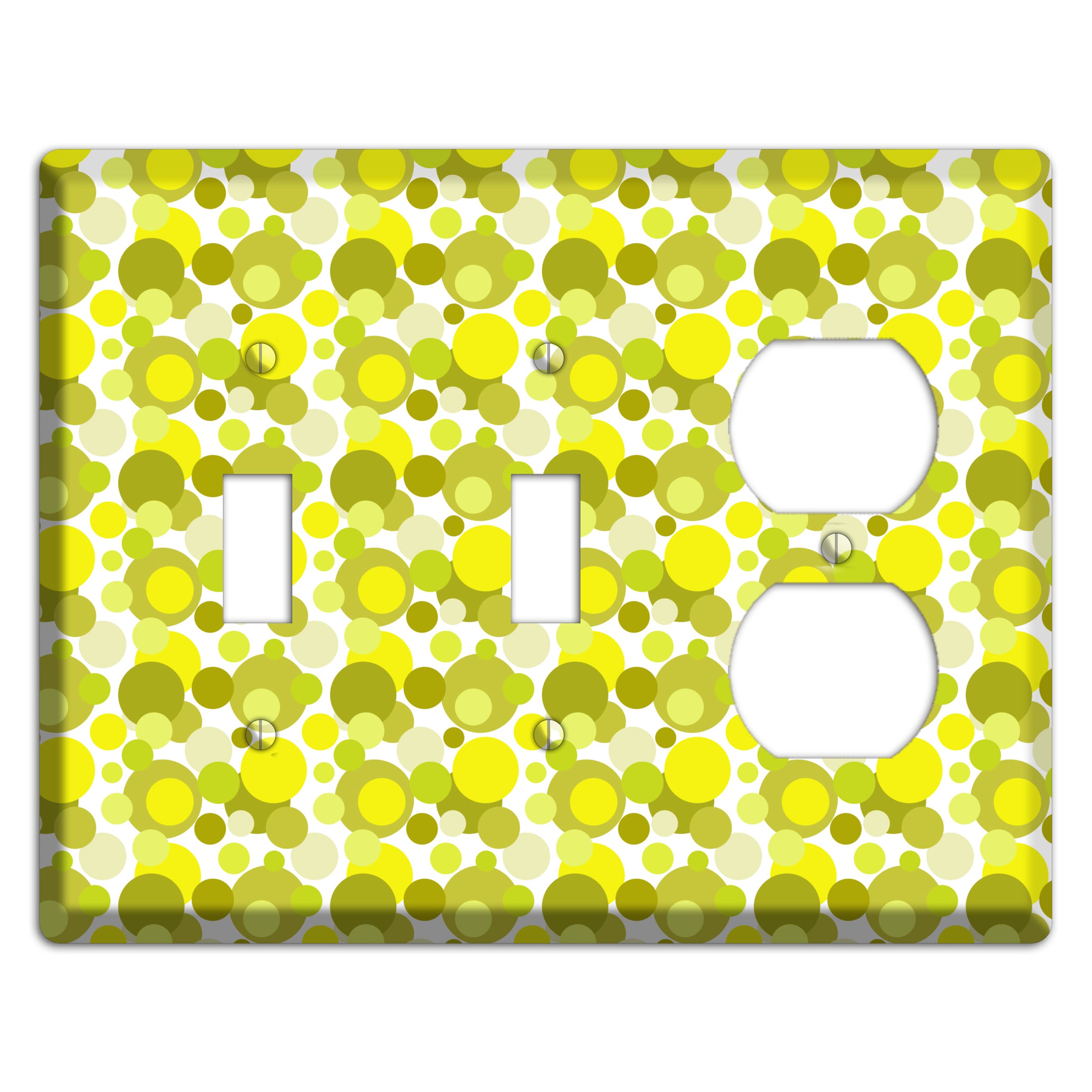 Multi Olive Bubble Dots 2 Toggle / Duplex Wallplate