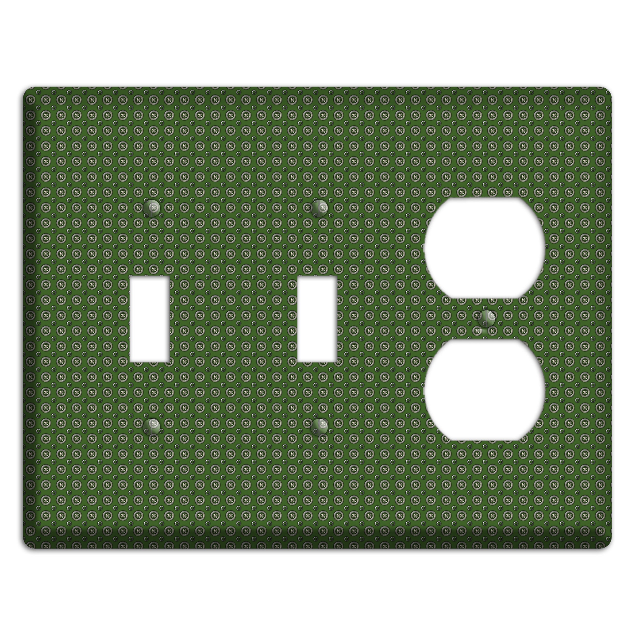Green Concentric Dots 2 Toggle / Duplex Wallplate