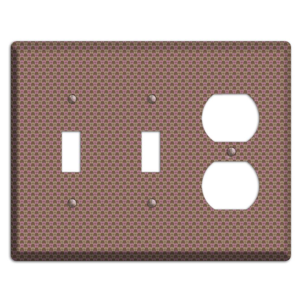 Brown Foulard 2 Toggle / Duplex Wallplate