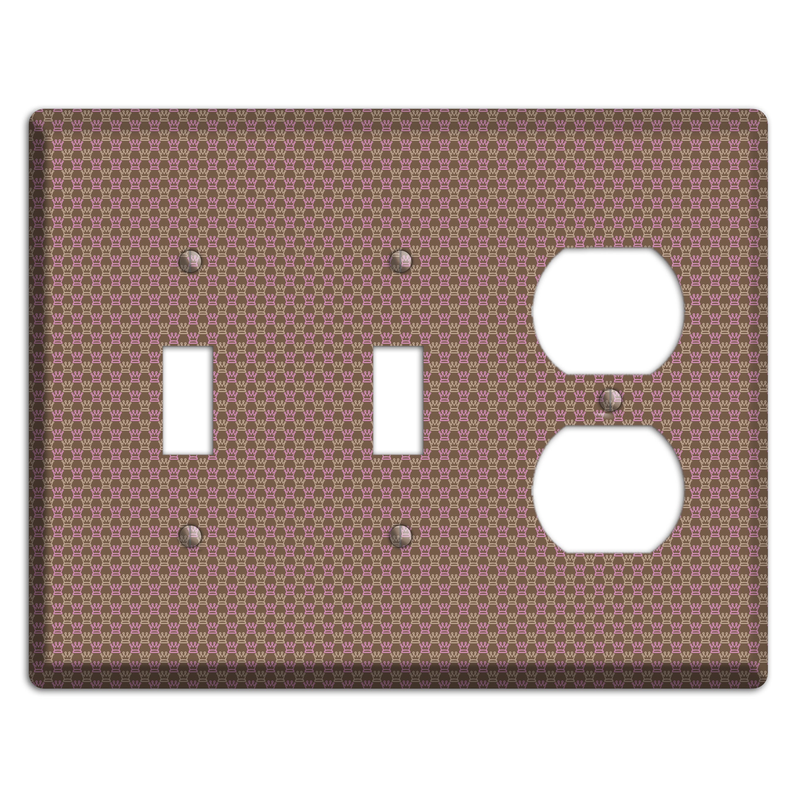 Brown Foulard 2 Toggle / Duplex Wallplate