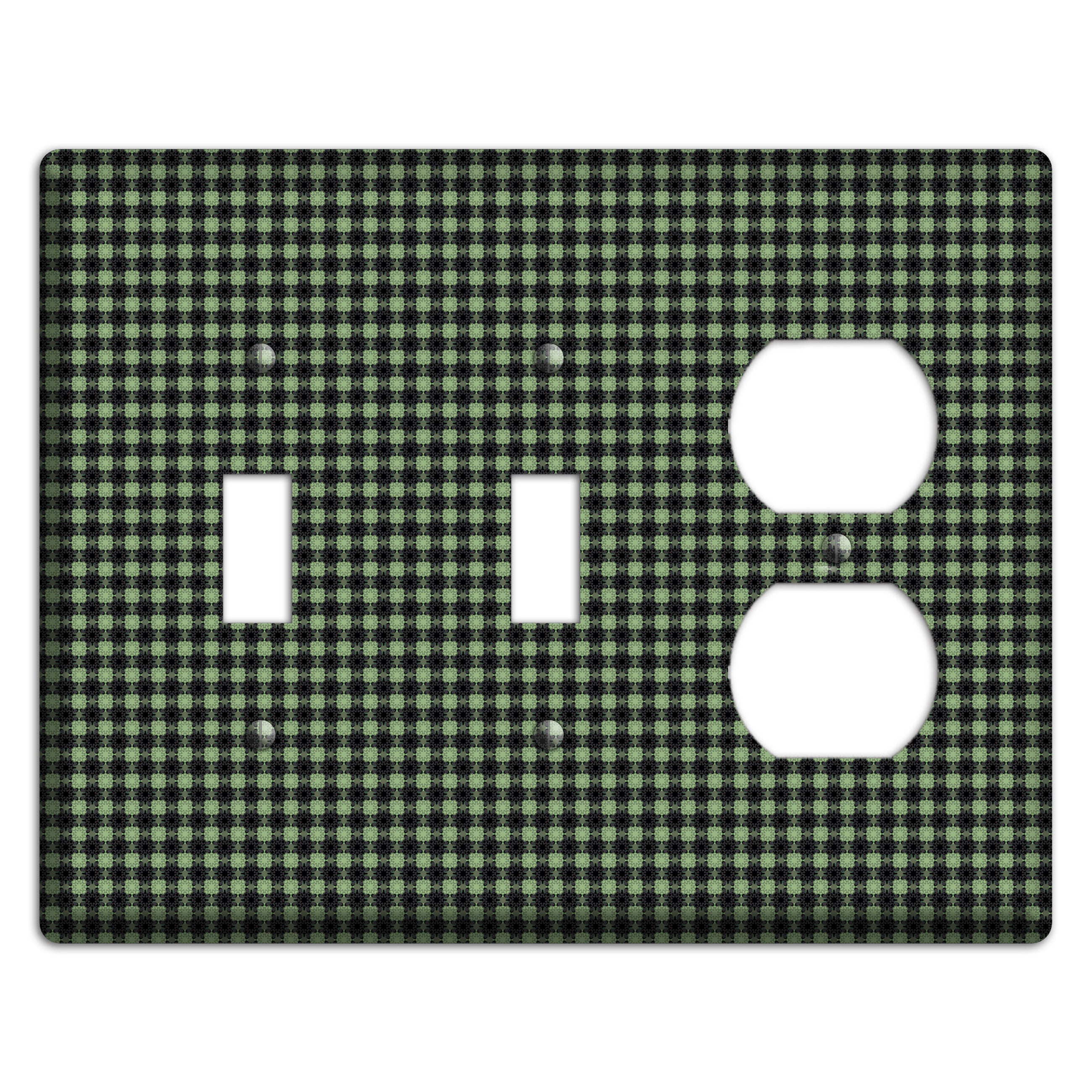 Multi Green Basket Check 2 Toggle / Duplex Wallplate
