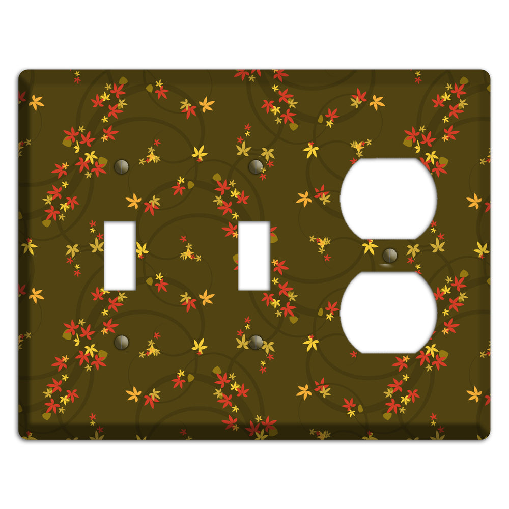 Brown Fall Flowers 2 Toggle / Duplex Wallplate