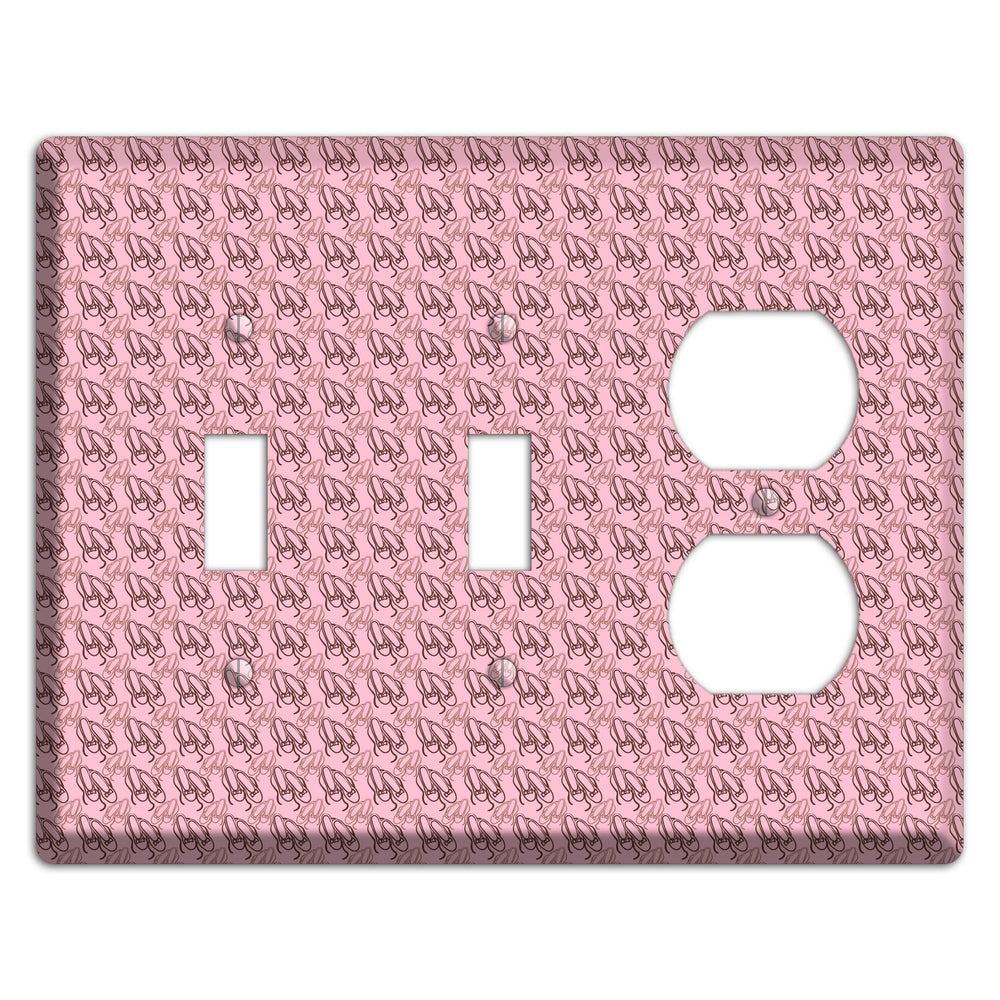 Pink Ballet Slippers 2 Toggle / Duplex Wallplate