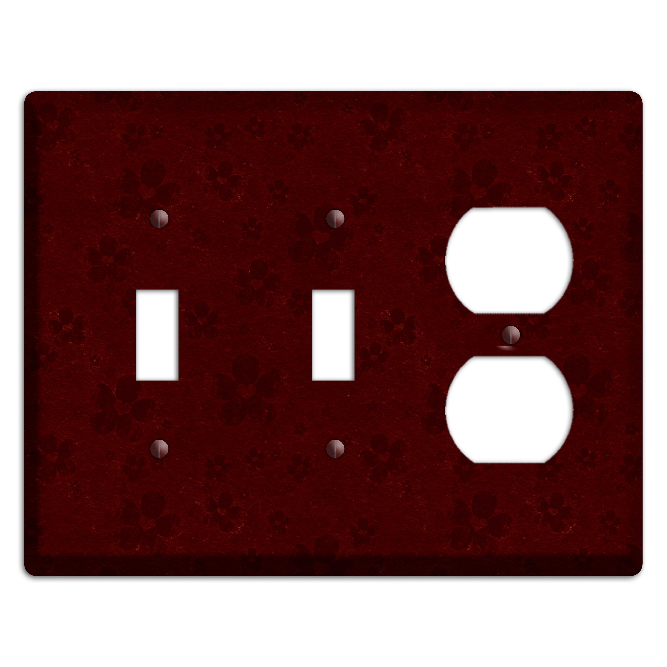 Maroon Grunge Suzani 2 2 Toggle / Duplex Wallplate