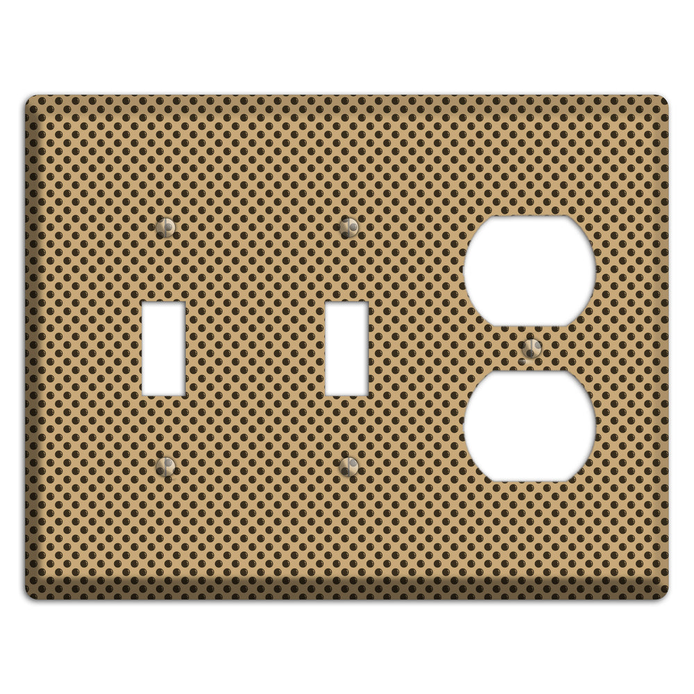 Beige with Brown Polka Dots 2 Toggle / Duplex Wallplate
