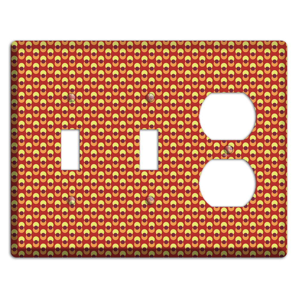 Red Overlain Dots 2 Toggle / Duplex Wallplate