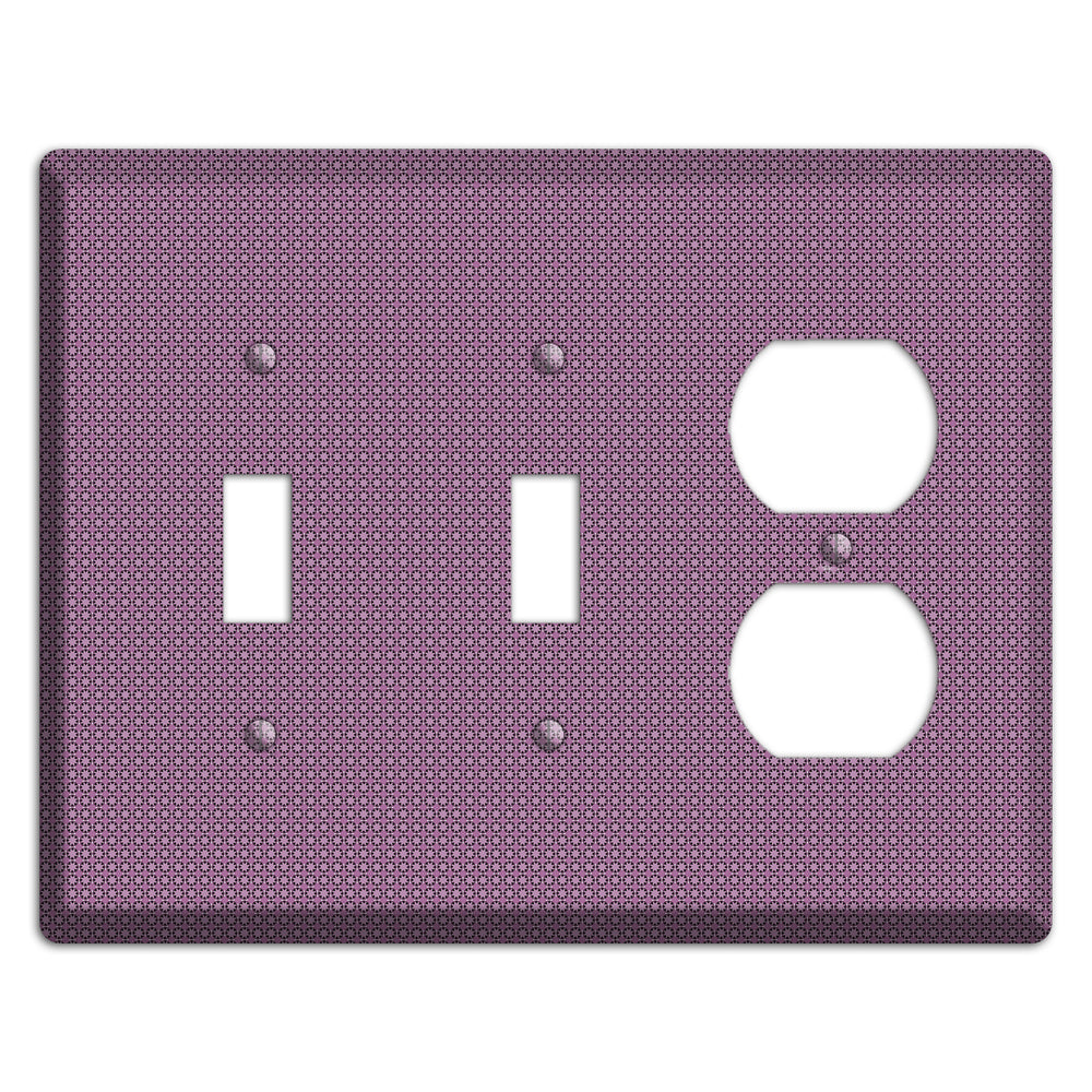 Multi Plum Tiled Tiny Foulard 2 Toggle / Duplex Wallplate