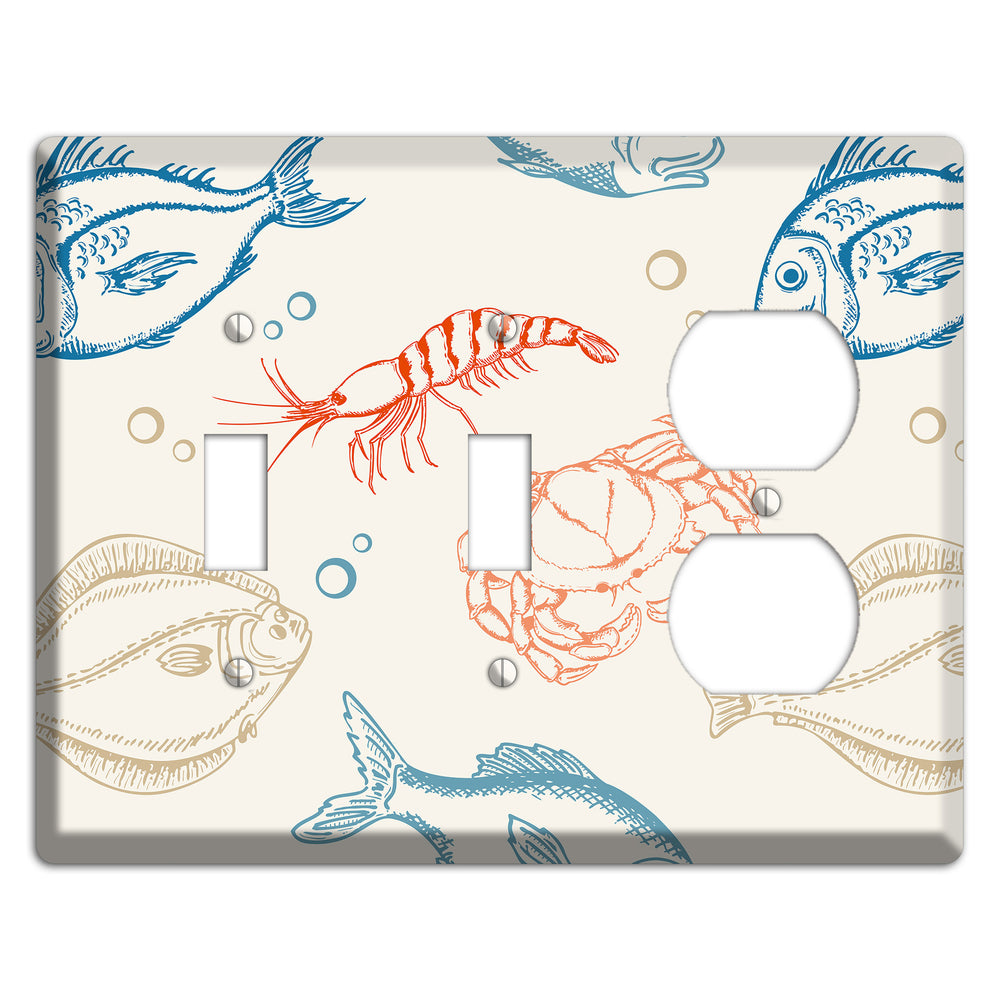 Mixed Sea Life Style 1 2 Toggle / Duplex Wallplate