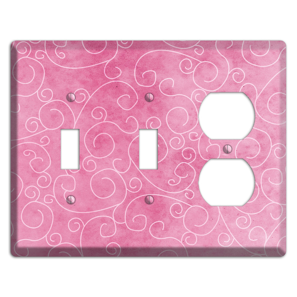 Kobi Pink Texture 2 Toggle / Duplex Wallplate